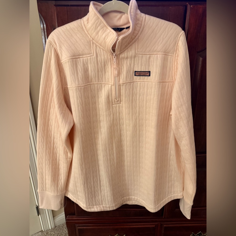 Vineyard Vines Pink Quarter-Zip Sweatshirt